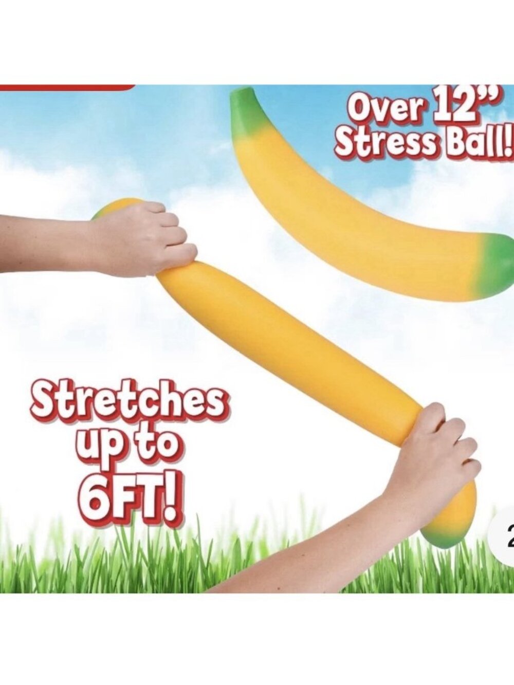 Sunny Days Squeezy Banana Yellow Squishy Toy TikTok Stress Relief Sensory Fun
